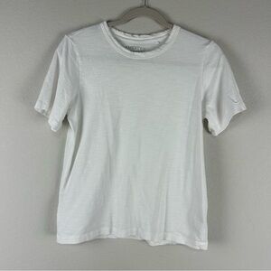 Faherty White Sunwashed 100% Organic Cotton Crew Short Sleeve Tee Size Small